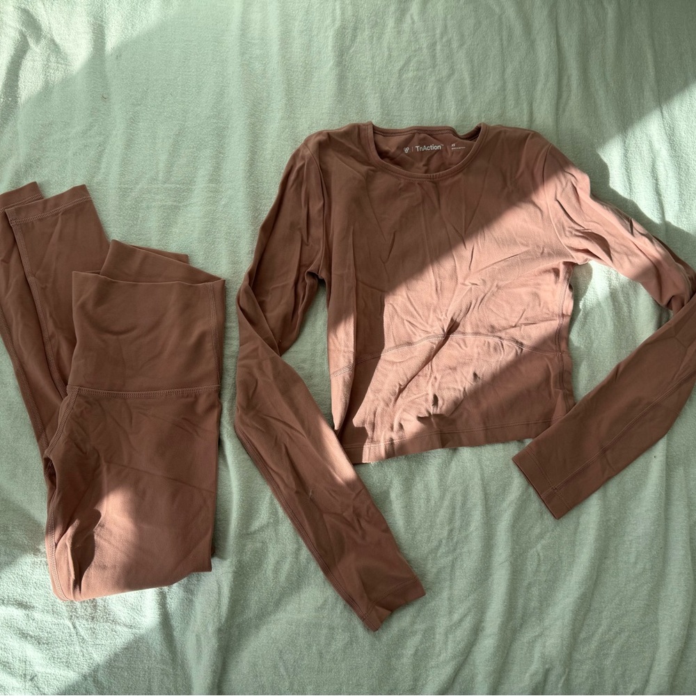 TNA butter pink leggings and top set